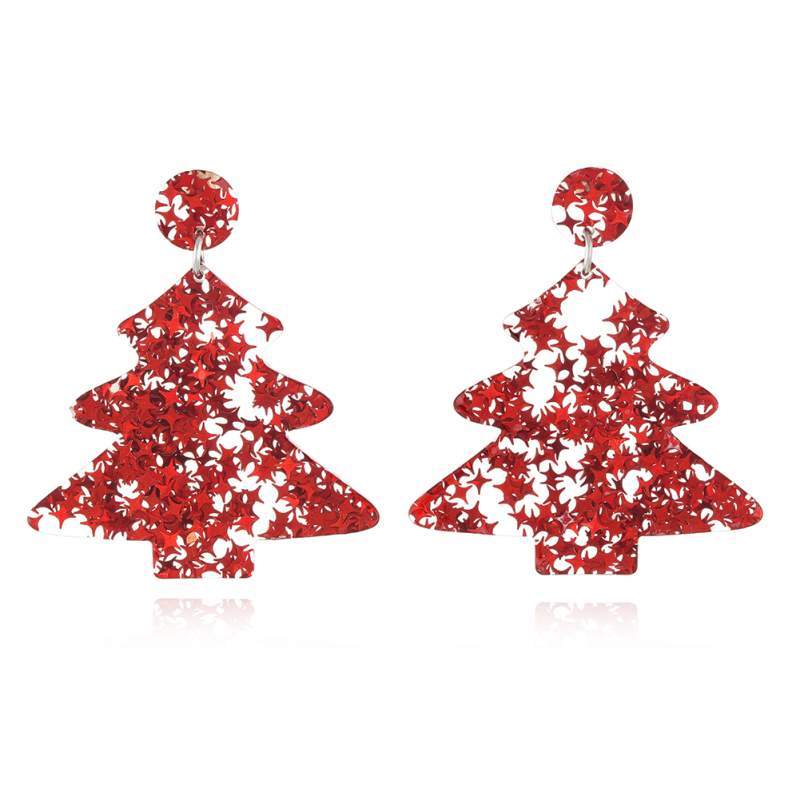 Glitter Christmas Tree  Earring