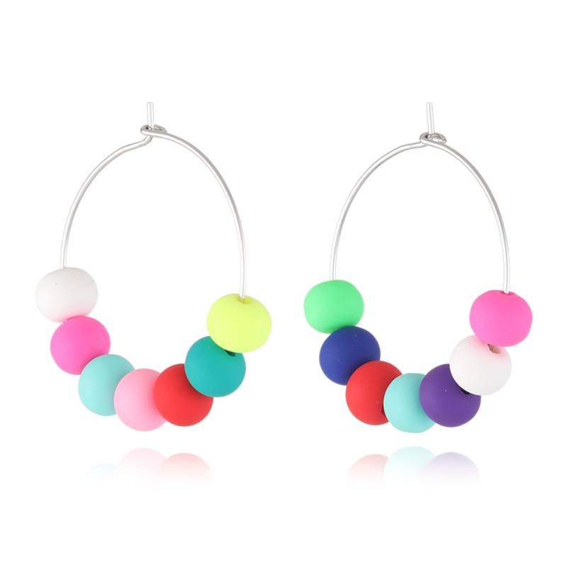 Cute Beads Hoop Earring