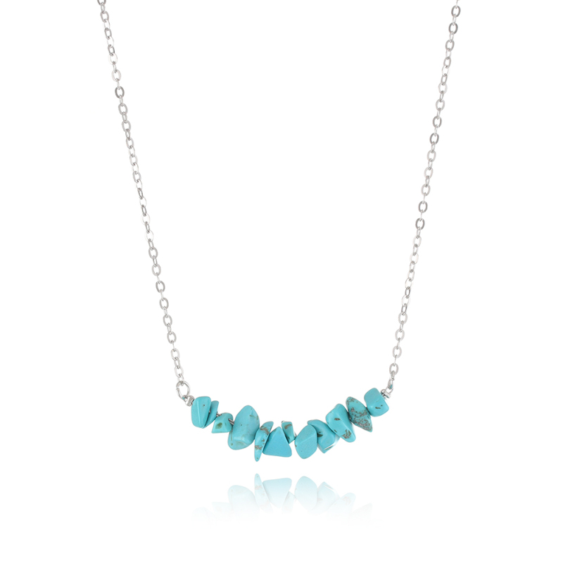 Simple Turquoise stone necklace