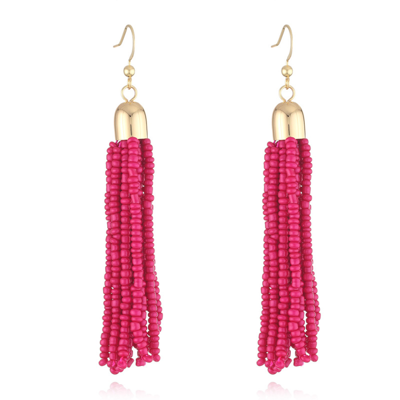 Colorful Tassel beads earring