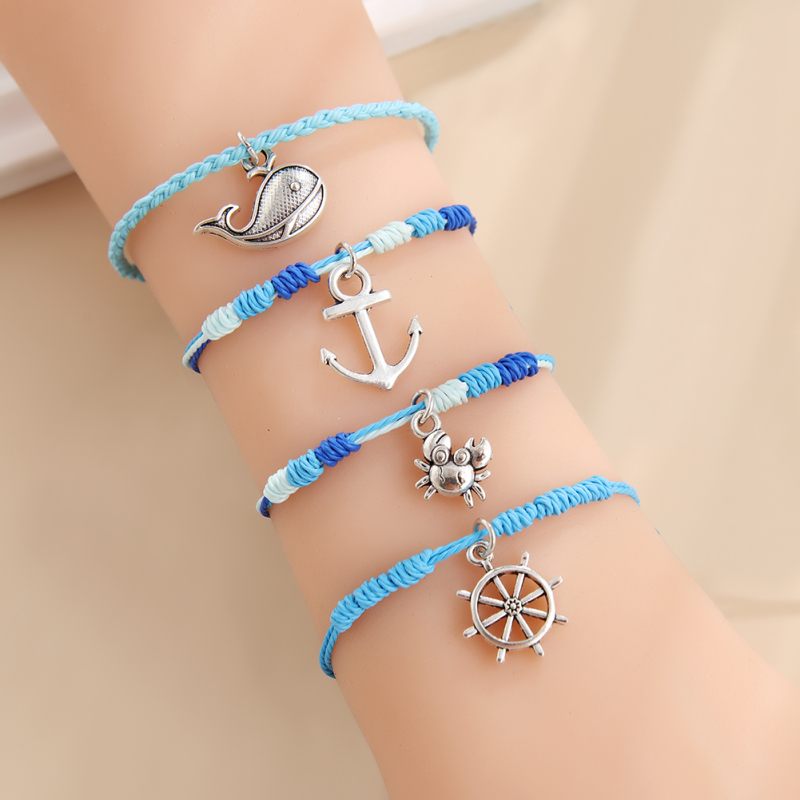 Rope Friendship bracelet --Blue