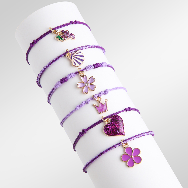 Rope Friendship bracelet --Purple