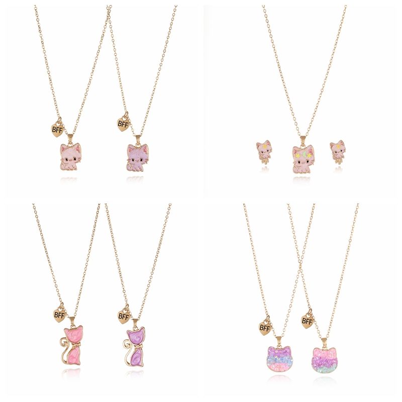 Cute Cat jewelry set