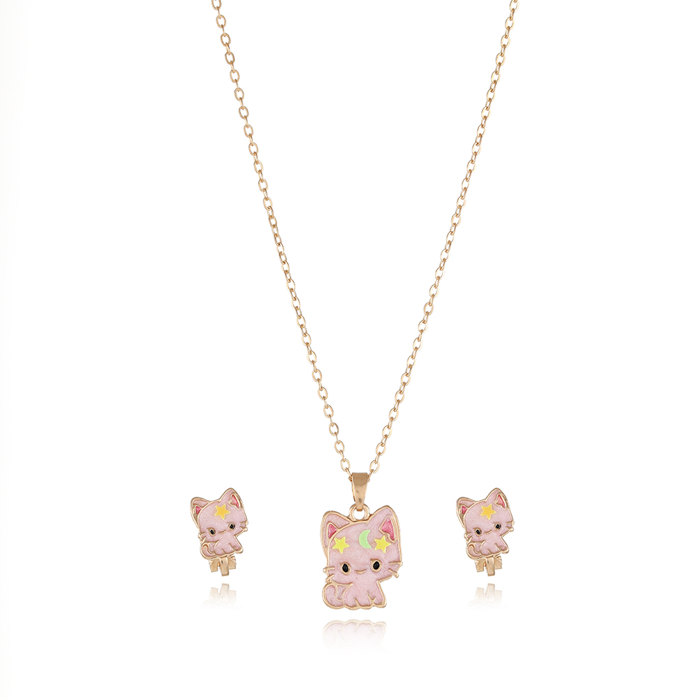 Cute Cat jewelry set