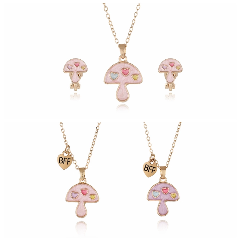 Cute Mashroom Kids jewelry set