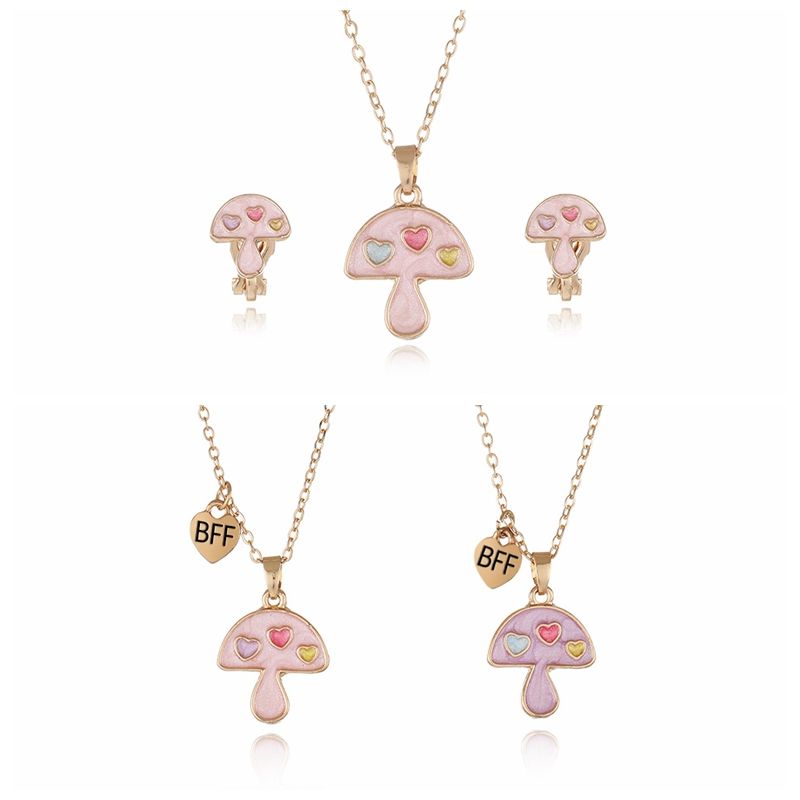 Cute Mashroom Kids jewelry set