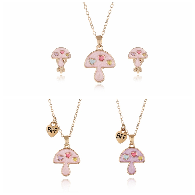 Cute Mashroom Kids jewelry set