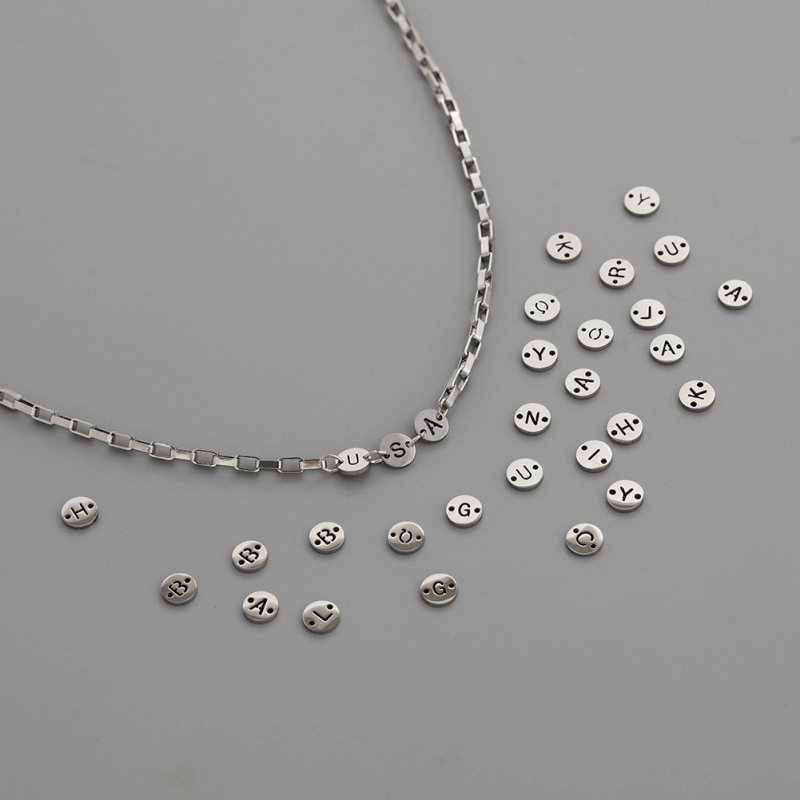Customized Stainless Steel  intial necklace and bracelet