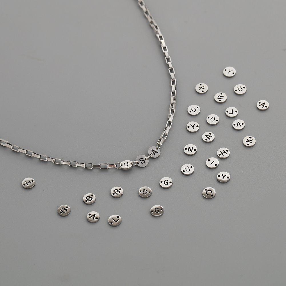 Customized Stainless Steel  intial necklace and bracelet