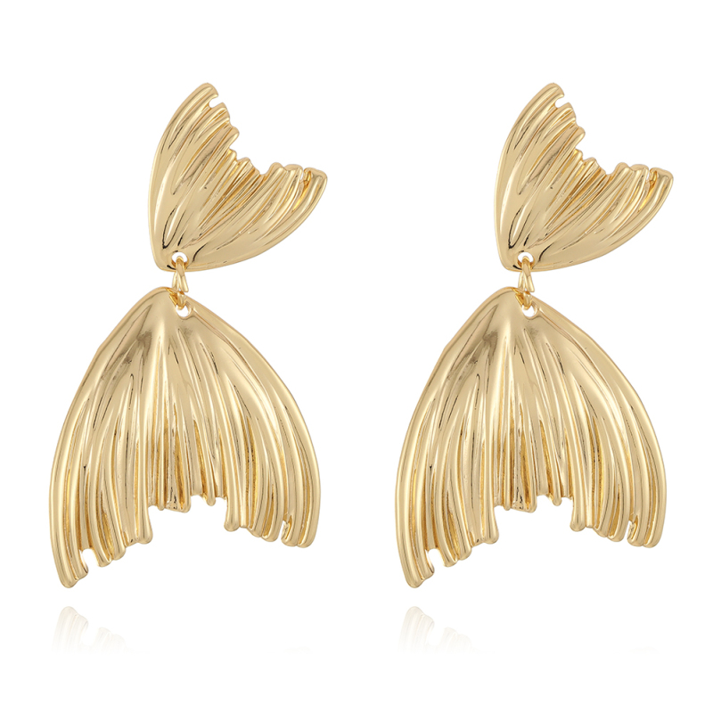 18K gold plated WhaleTail earring