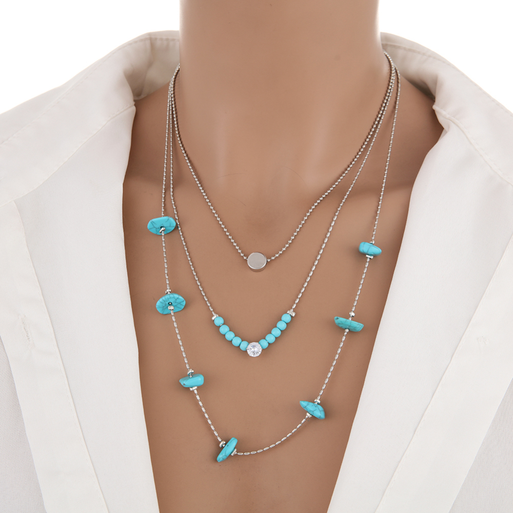 Multi Layer Turquoise Necklace