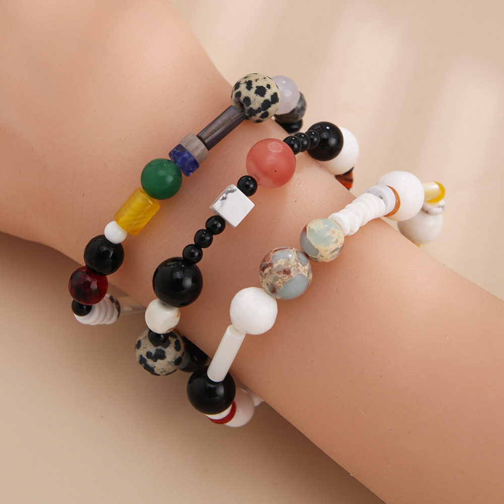 Stone Beads Elastic  bracelet