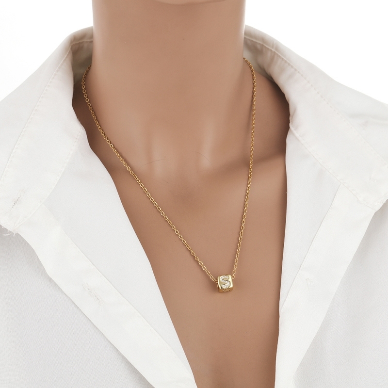 Dice initial letter Choker necklace