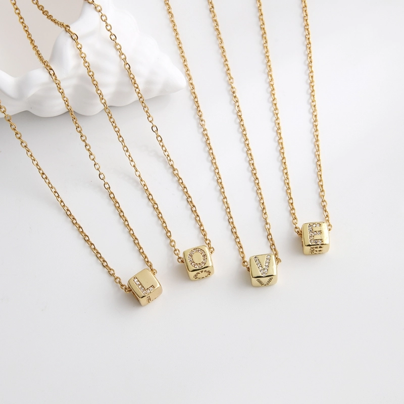 Dice initial letter Choker necklace