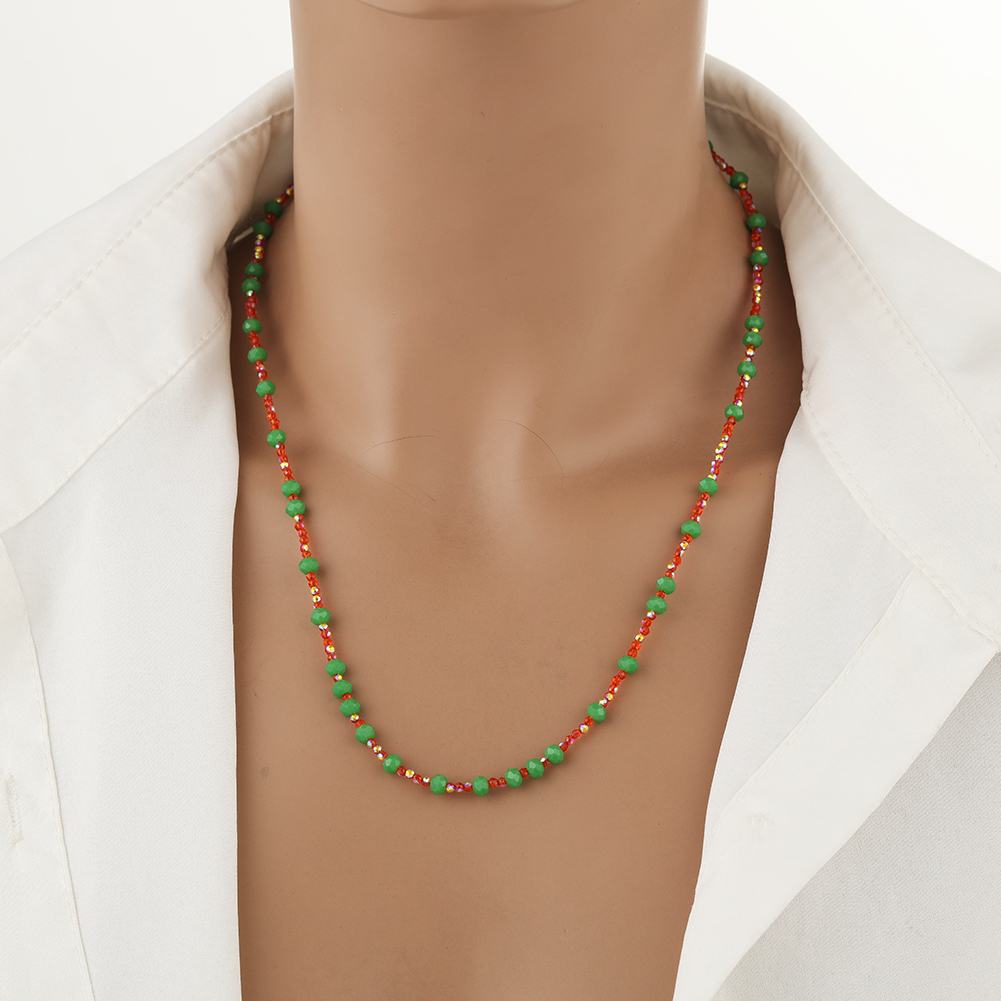 Crystal beaded necklace jewelry