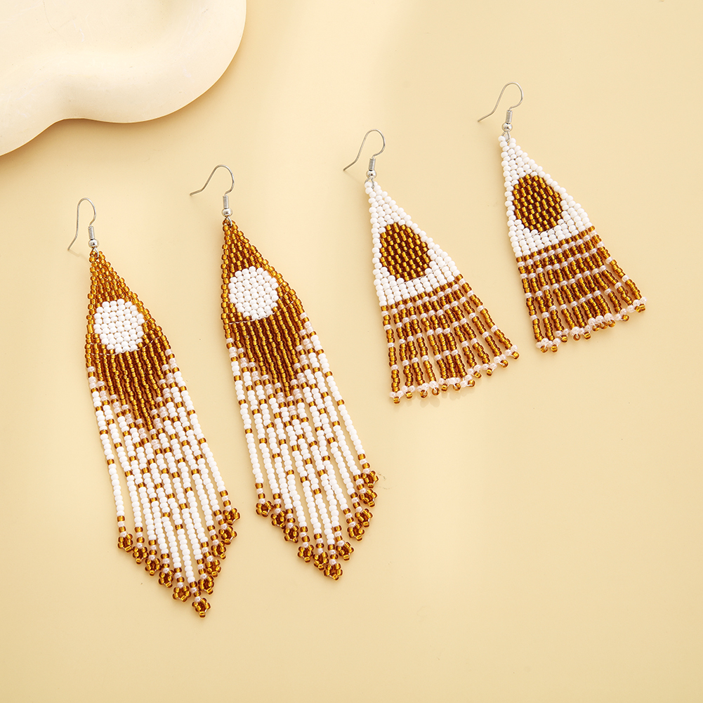 Golden beads earring