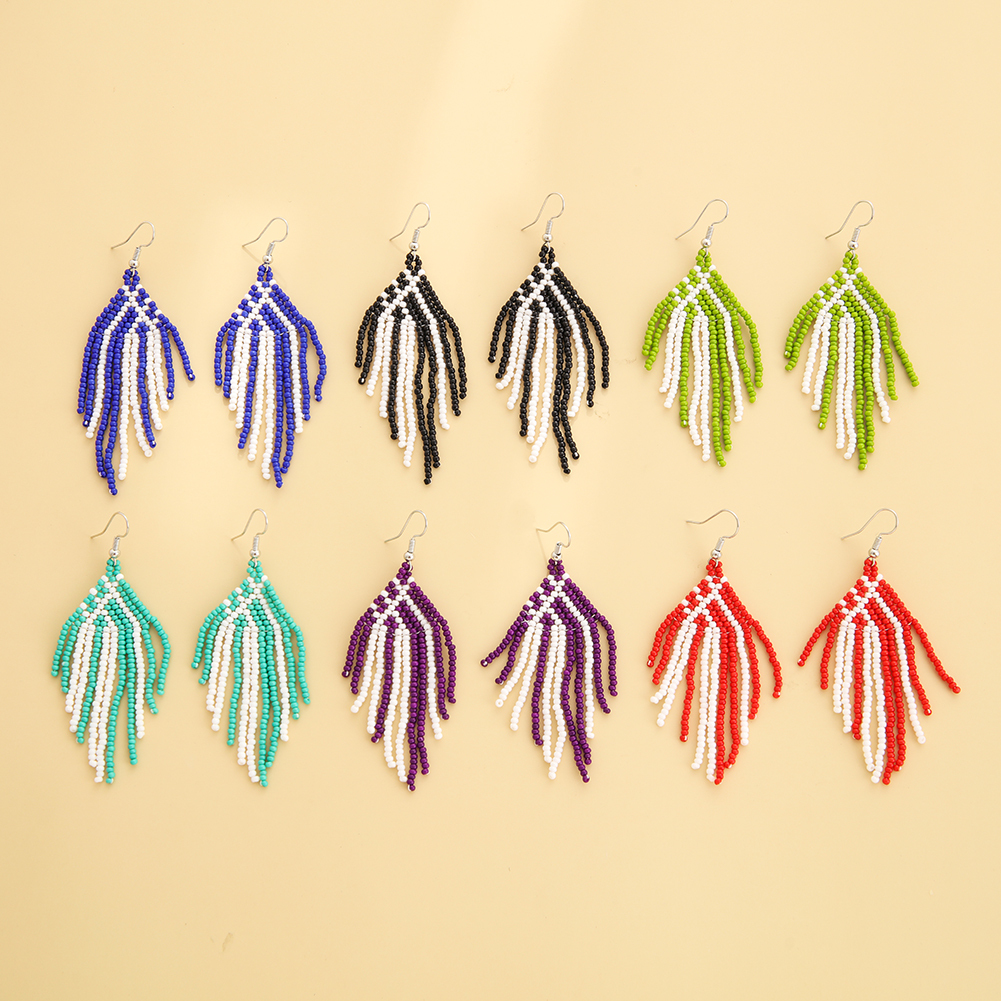 Gemetic pattern earring -- vary colors