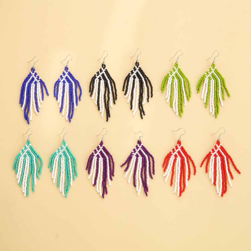 Gemetic pattern earring -- vary colors