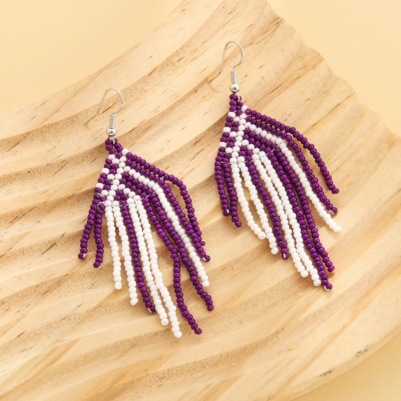 Gemetic pattern earring -- vary colors