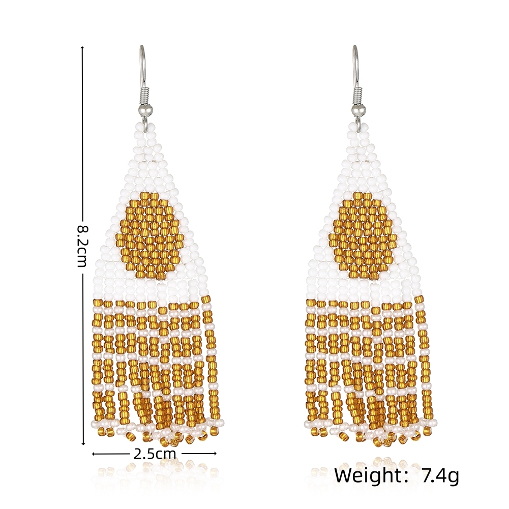 Golden beads earring