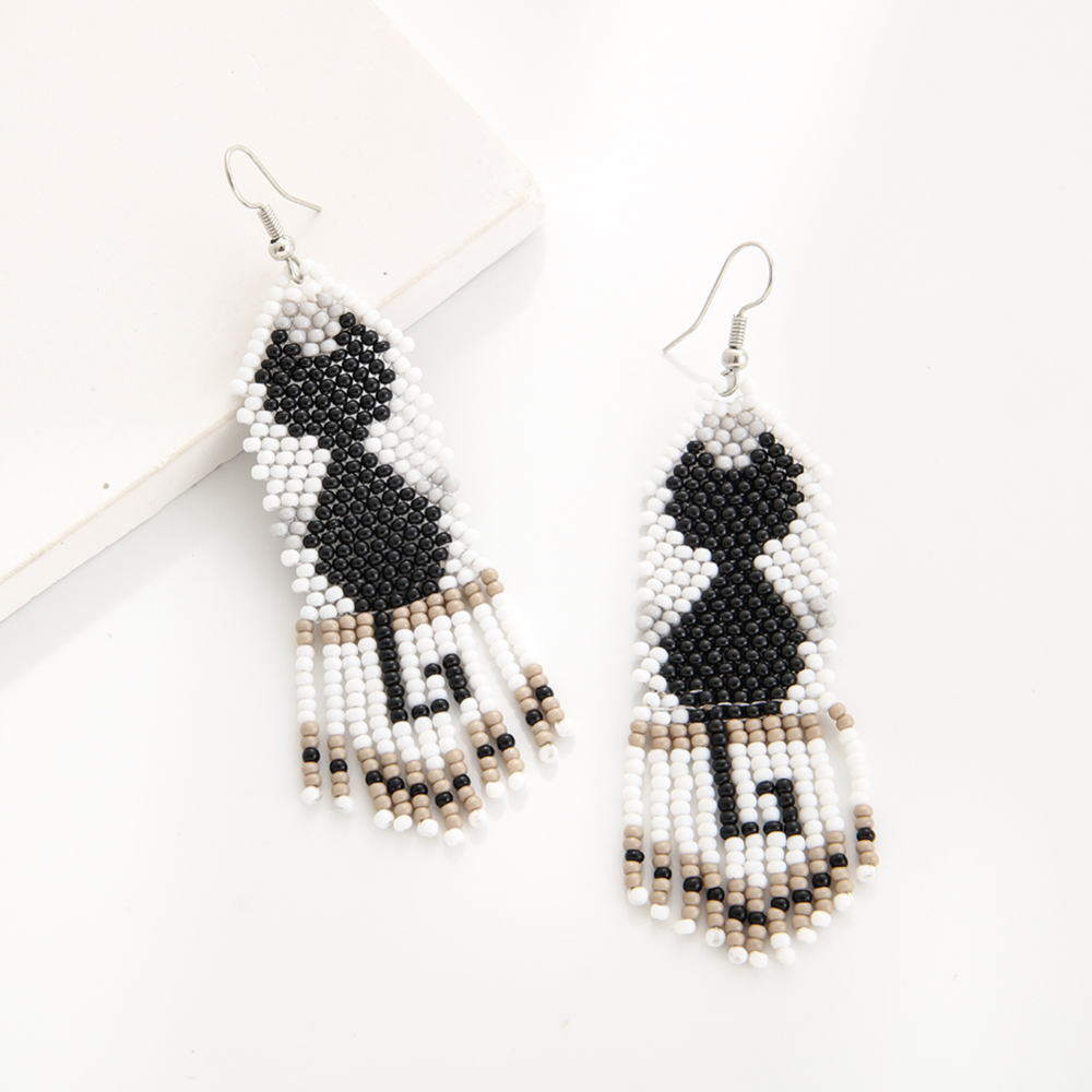 Cat beads earring