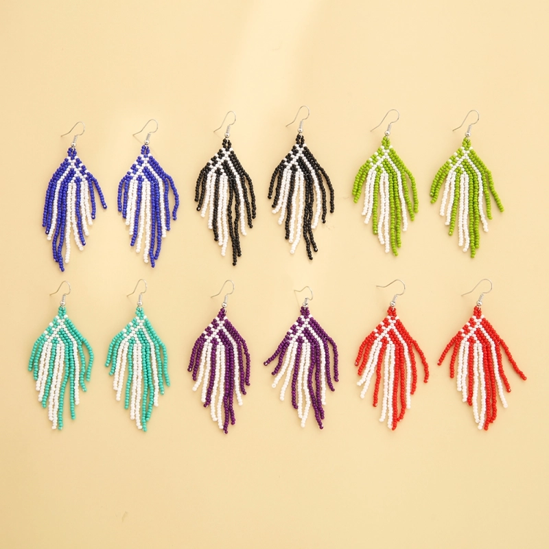 Gemetic pattern earring -- vary colors