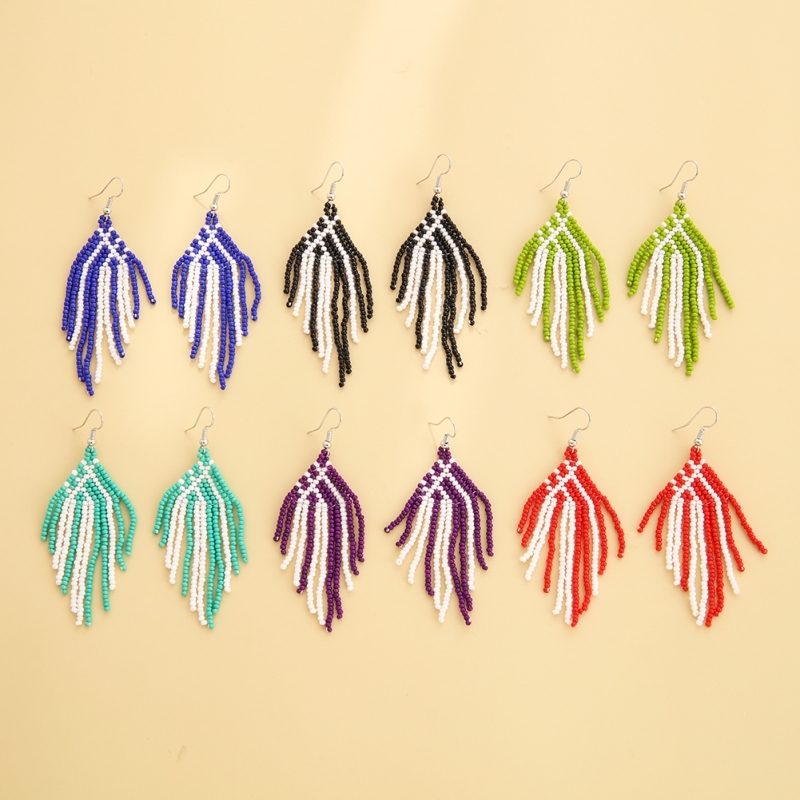 Gemetic pattern earring -- vary colors