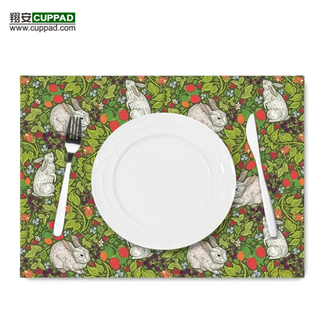 Custom Paper Placemat 42*28cm Catering Hotel Pub Party Dining Table Mat Pad Disposable Placemats Paper