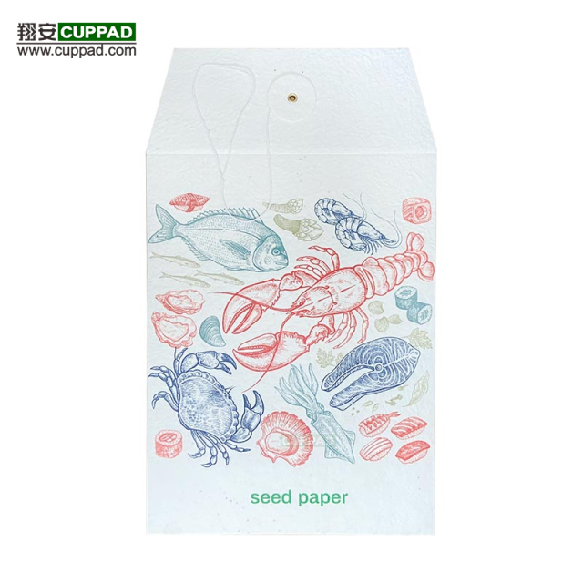 Custom plantable Seed paper office file bag30*22cm