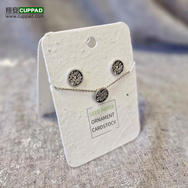 Customized Hand-made Seed Paper Earring and Necklace Backing Cards