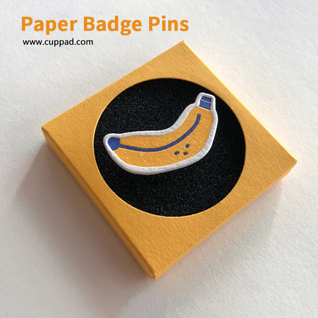 Letterpress printing - Lapel Pin Paper Badge