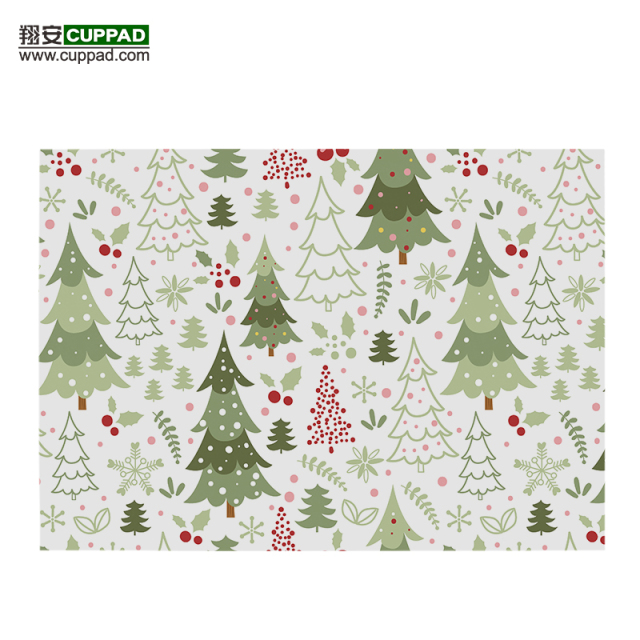 Custom Christmas paper placemats Cartoon  Printed Paper Disposable Table Placemat For Dinner