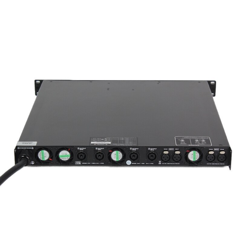 1U Digital Sound Audio 4 Speaker D4-2000 DSP Power Amplifier