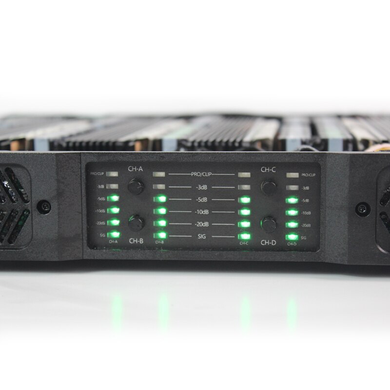 D4-2000 2 ohms 4 Channel 4760W Class D Digital Audio Power Amplifier