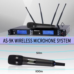 Professional Wireless Microphone handheld Super cardiod for Stage concert AS-9K
