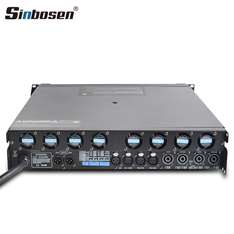 DS-20Q 2U Class TD Audio Subwoofer 4 Channel DJ Sound Amplifier 2200 Watts