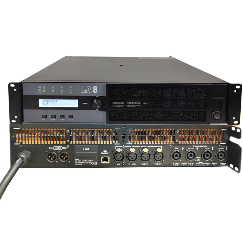 LA8 Sinbosen 4 Channel 2U DSP Power Amplifier 2200w Class Td Suit Professional Line Array Speaker