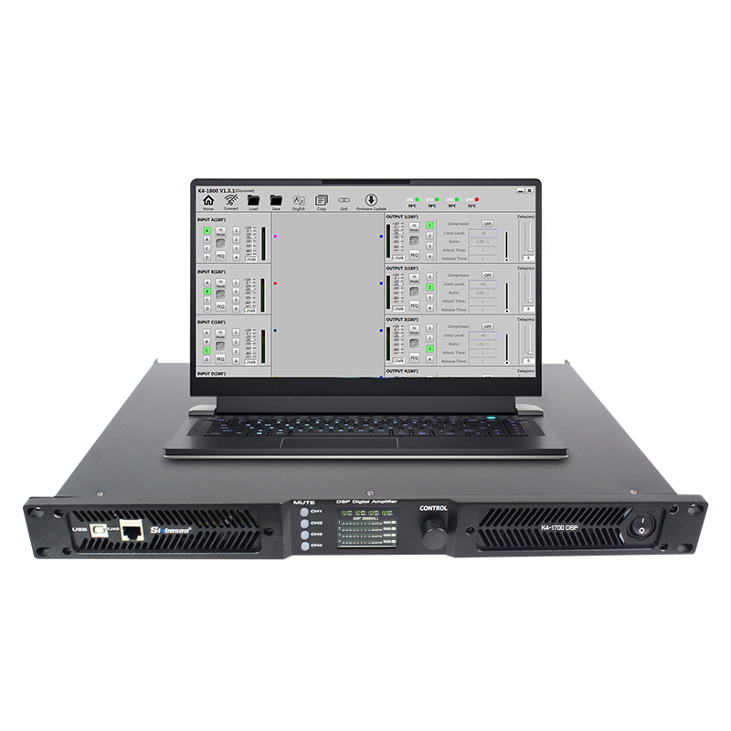 K4-1700 DSP digital Power amplifier 2800 watt 4 channels for Line array speaker