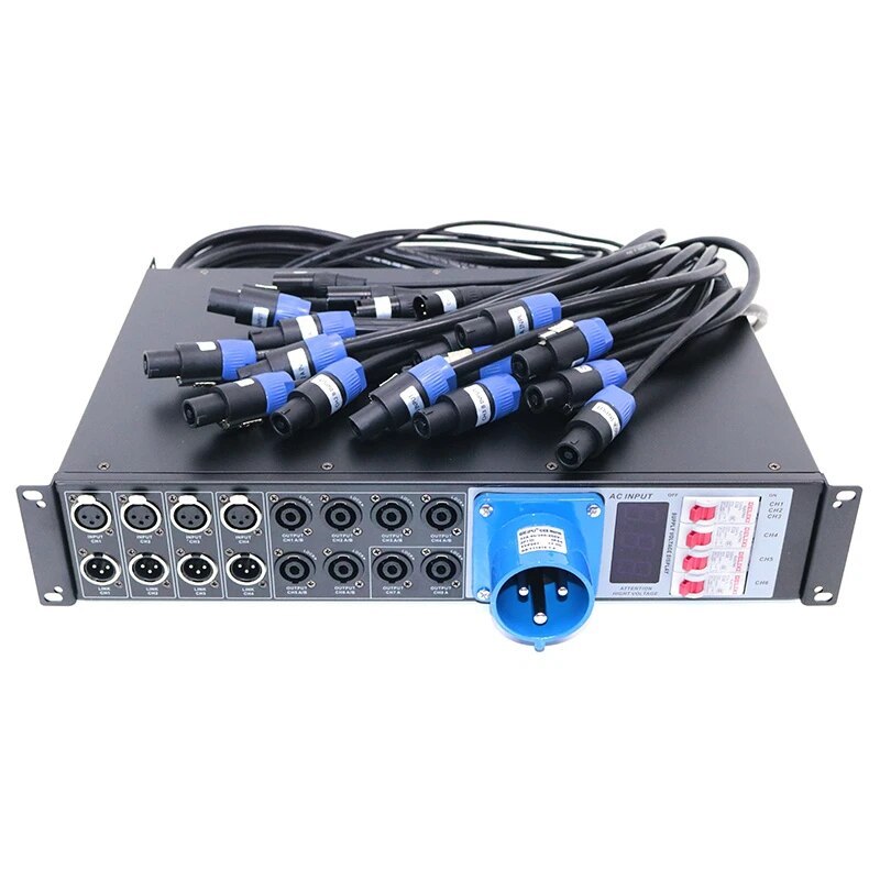 Power supply box power distributor LAS4+8 for lighting and sound system