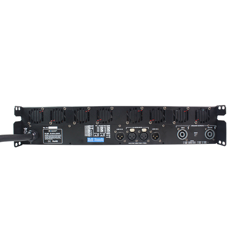 Upgraded 8 Rear Fans Dj 2 Channel Bass Amplifier Amp High Power Professional Audio Amplifier For Subwoofer