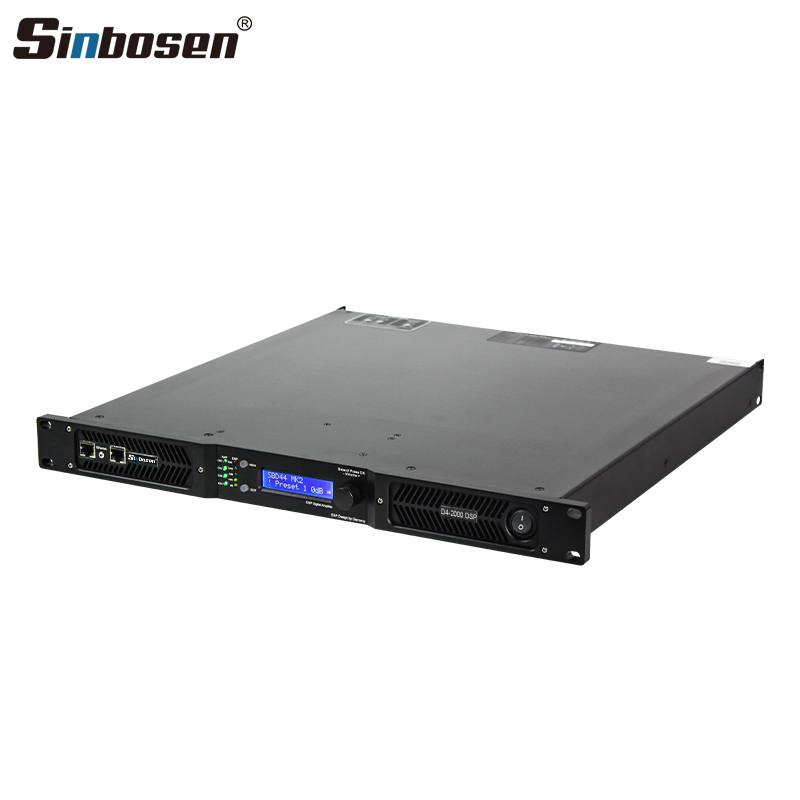 1U Digital Sound Audio 4 Speaker D4-2000 DSP Power Amplifier