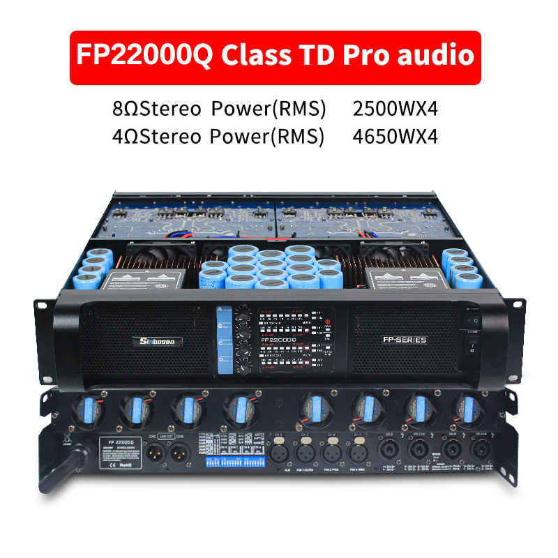 FP22000Q Power Amplifier 5000 Watt 4 Channel Karaoke Professional Audio