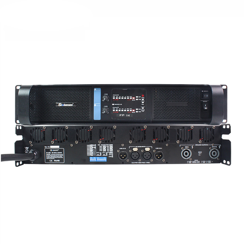 Upgraded 8 Rear Fans Dj 2 Channel Bass Amplifier Amp High Power Professional Audio Amplifier For Subwoofer