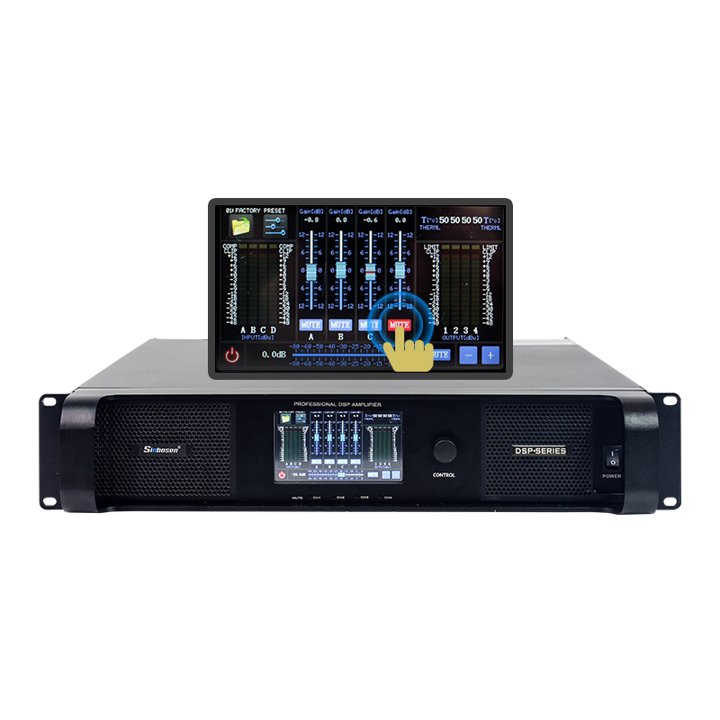 DSP10000Q FIR Function 4 channel Touch Screen AES/EBU DSP Display Amplifier