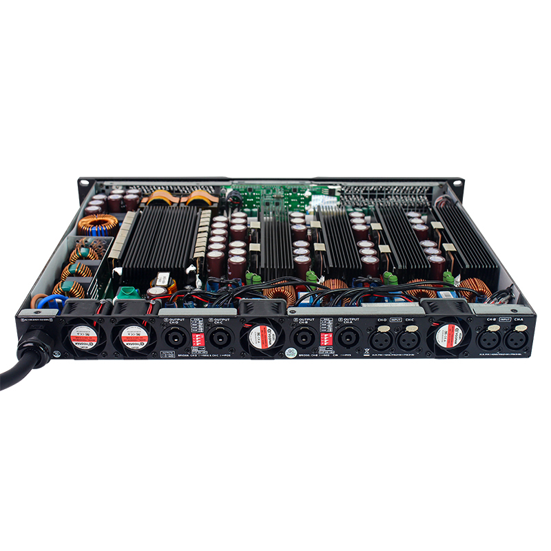 D4-1500 4 Channel GaN 2ohms 4 x 3000W Class d 1u Amplifier