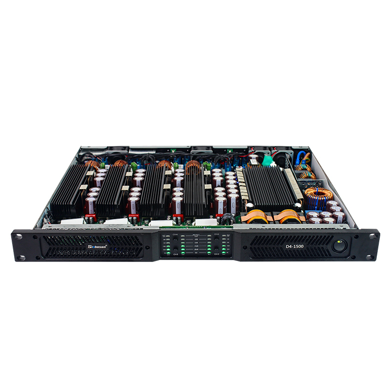 D4-1500 4 Channel GaN 2ohms 4 x 3000W Class d 1u Amplifier