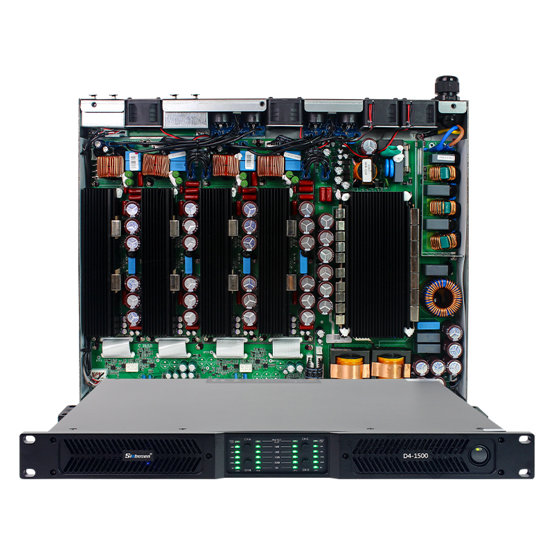 D4-1500 4 Channel GaN 2ohms 4 x 3000W Class d 1u Amplifier