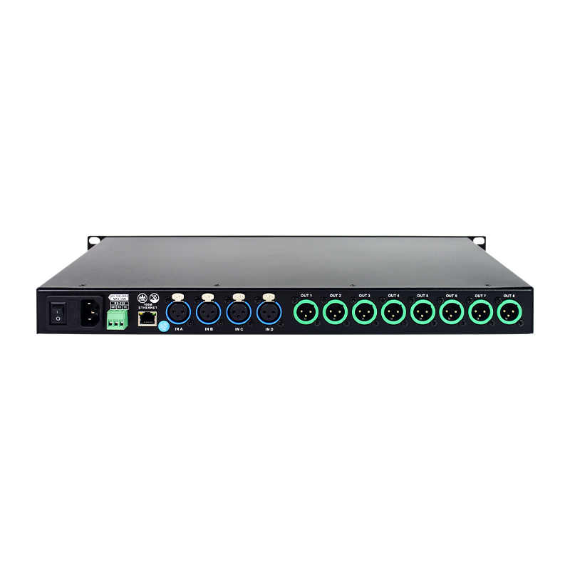 Digital audio processor 4 input 8 output loudspeaker management system AD48