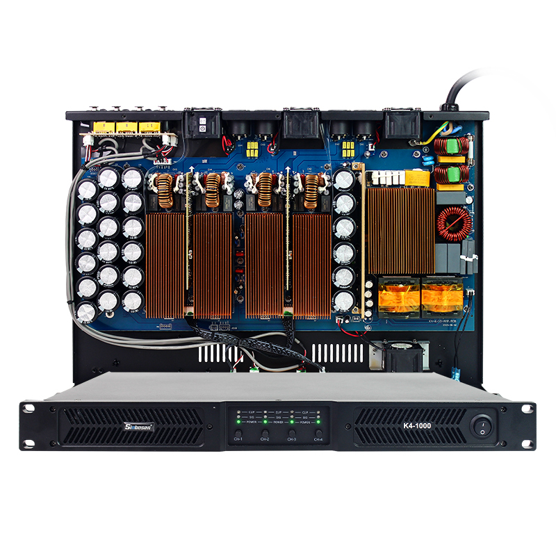 K4-1000 Class D 1000 Watts 4 Channels Professional Power Amplifier