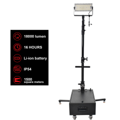 Portable telescopic led flood lighting tower trailer mobile 4m outdoor light tower working light